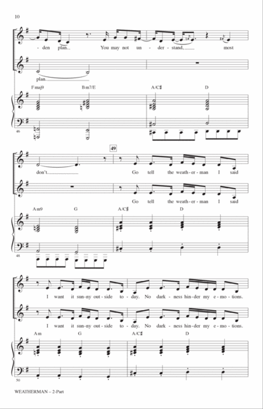Weatherman (arr. Roger Emerson) 2-Part scores gallery preview page 8