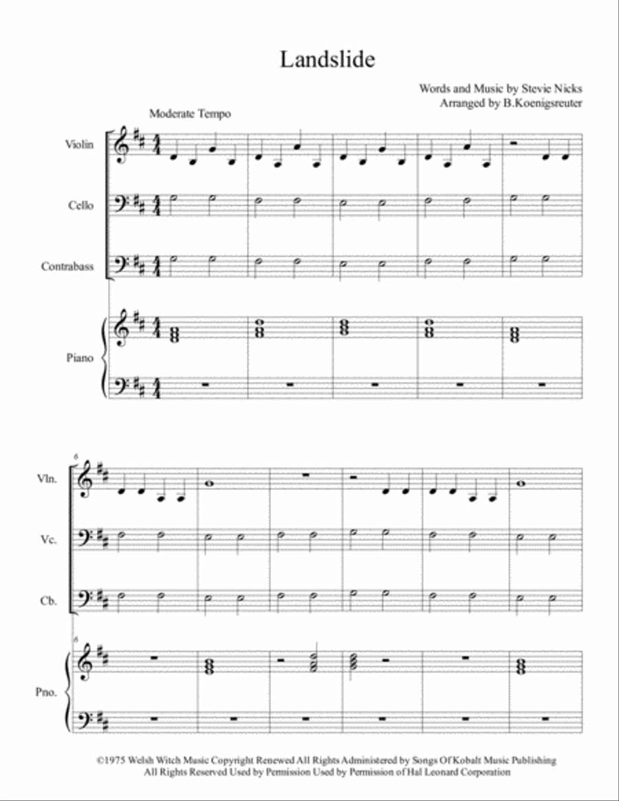 Landslide Landslide Cello scores gallery preview page 1