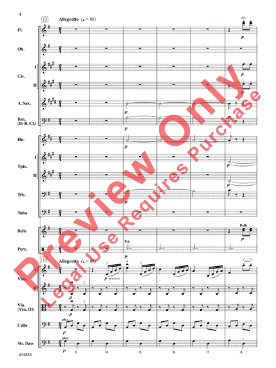 Overture to Die Fledermaus Full Orchestra scores gallery preview page 5