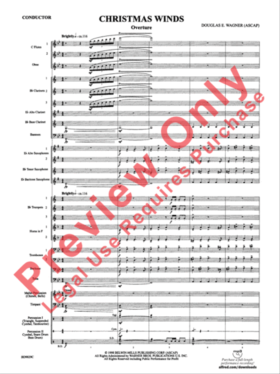 Christmas Winds (Overture) Concert Band scores gallery preview page 3