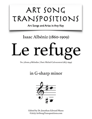 ALBÉNIZ: Le refuge (transposed to G-sharp minor)