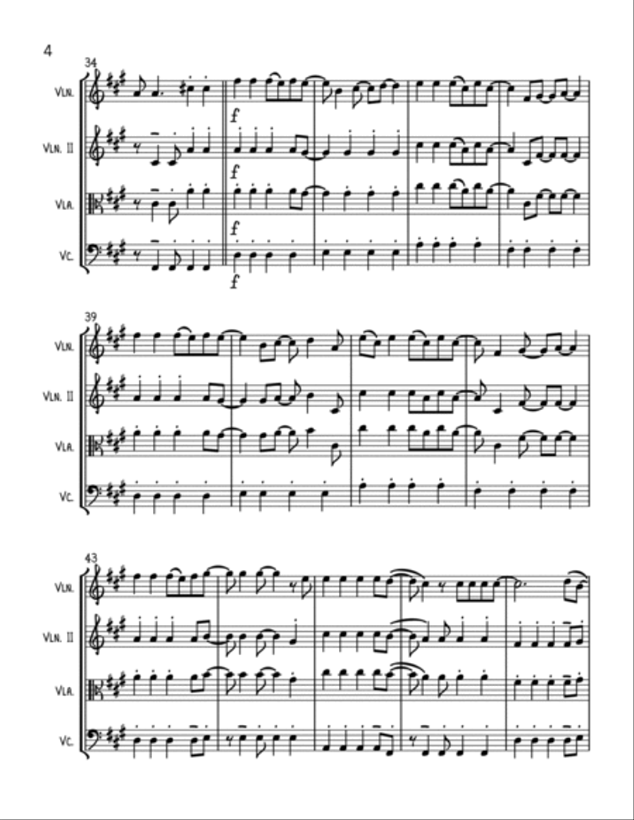 Viva La Vida Viva La Vida String Trio scores gallery preview page 4