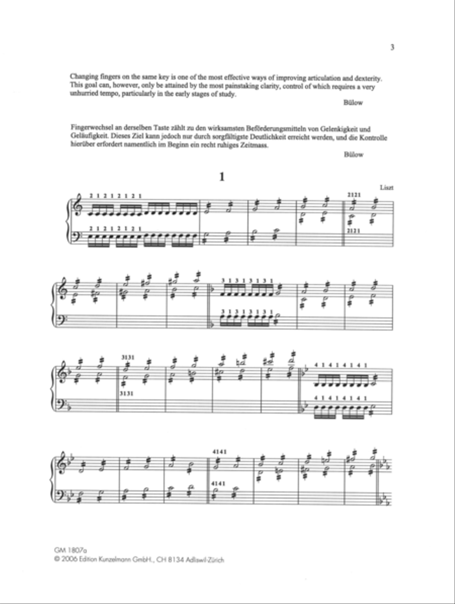 Repetition with change of fingers, Volume 1 Piano Method scores gallery preview page 2