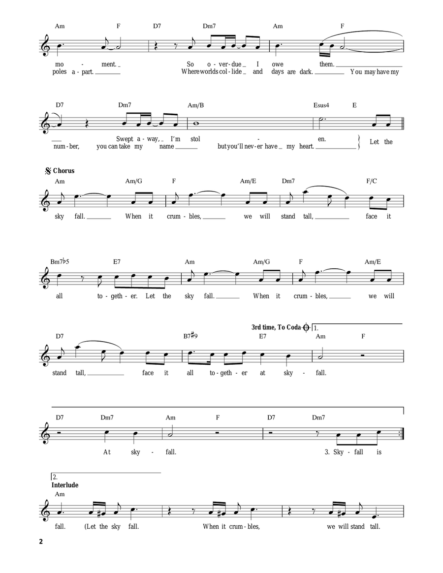 Skyfall Acoustic Guitar scores gallery preview page 2