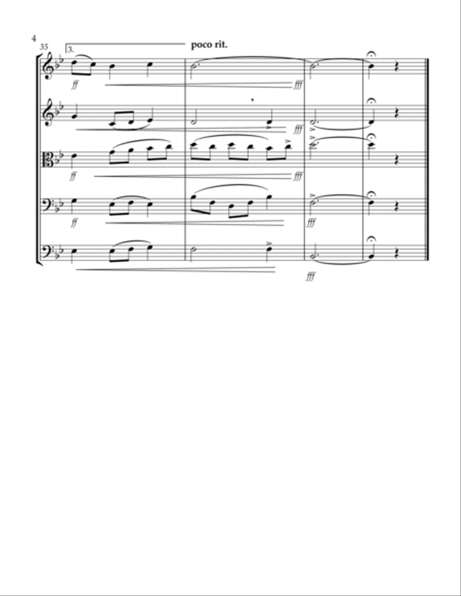 Thaxted (hymn tune based on excerpt from "Jupiter" from The Planets) (Bb) (String Quintet - 2 Violin image number null