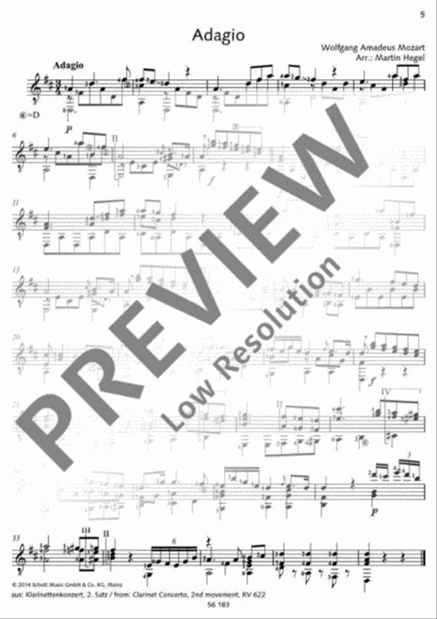 Mozart for Guitar Mozart for Guitar Classical Guitar scores gallery preview page 6