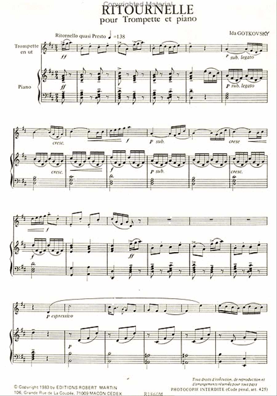Ritournelle Ritournelle Trumpet Solo scores gallery preview page 2