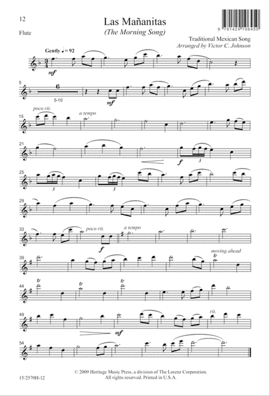 Las Mañanitas (The Morning Song) 2-Part scores gallery preview page 13