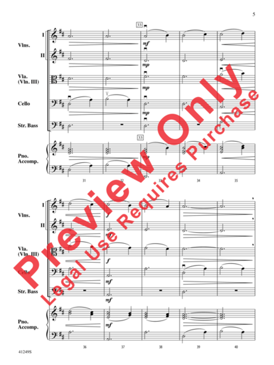 Barcarolle (from The Tales of Hoffman) String Orchestra scores gallery preview page 8