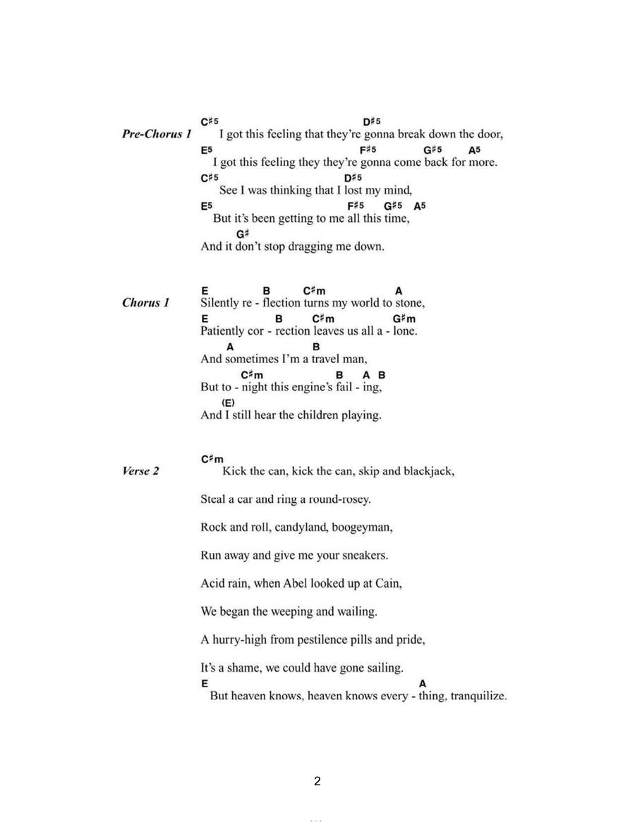 Tranquilize Easy Guitar scores gallery preview page 2