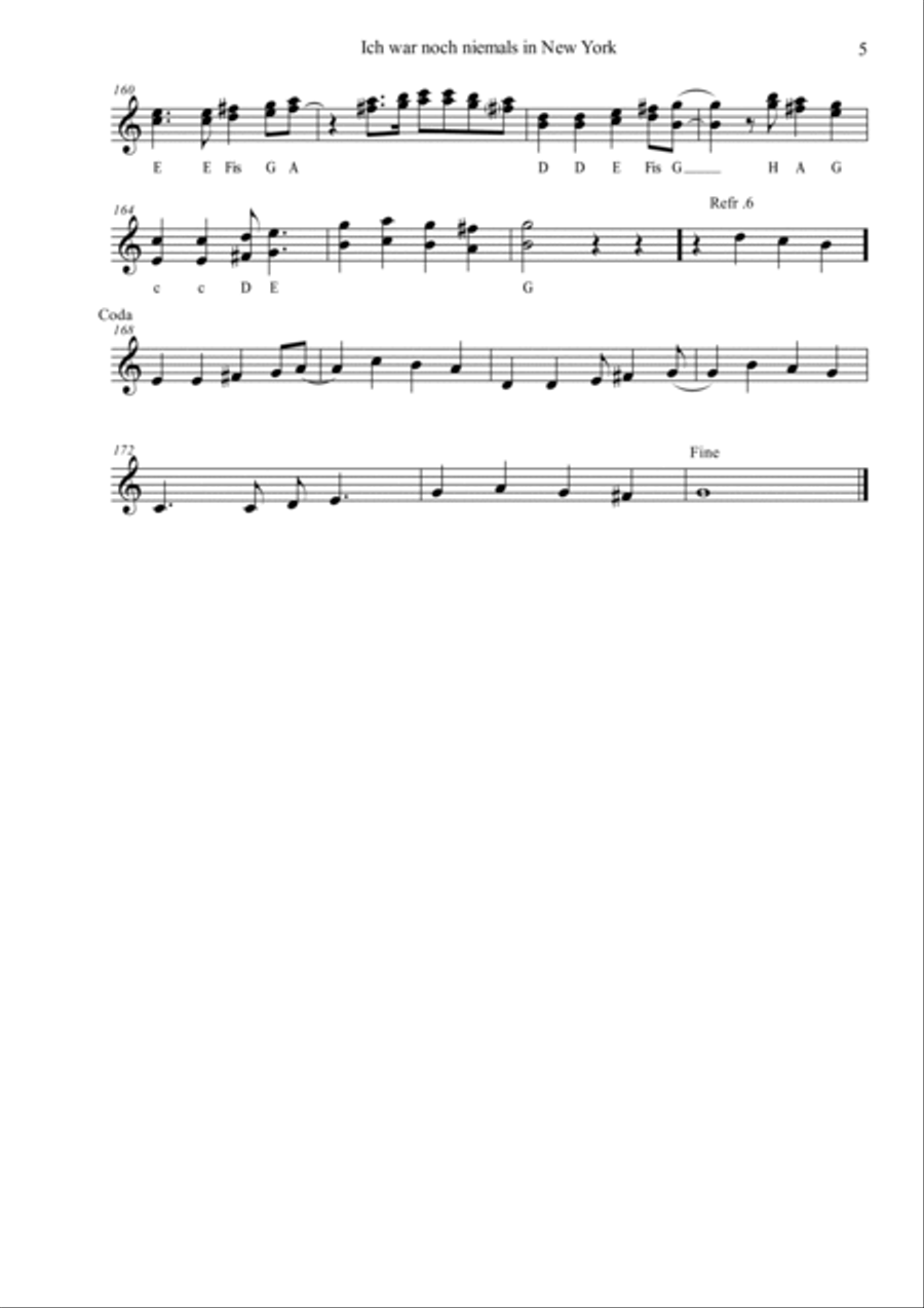 Ich War Noch Niemals In New York Woodwind Duet scores gallery preview page 5