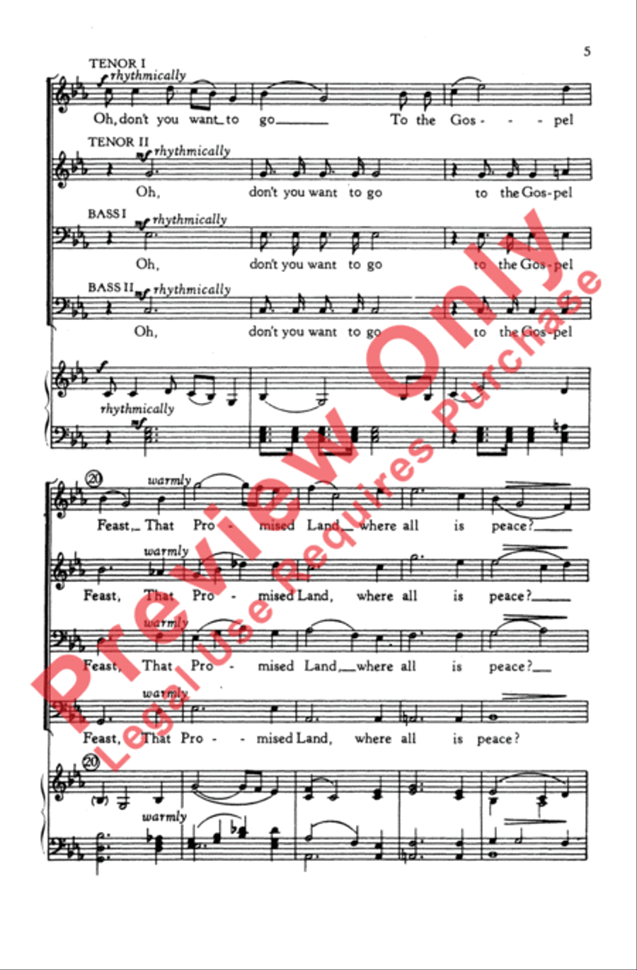 Deep River 4-Part scores gallery preview page 4