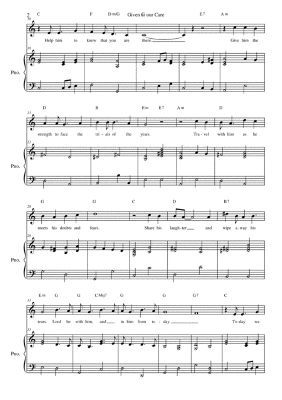 Given to our Care Unison Choir scores gallery preview page 2