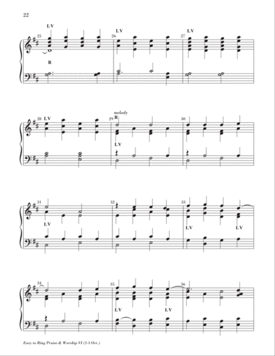 Easy to Ring Praise and Worship 3-Octaves scores gallery preview page 25