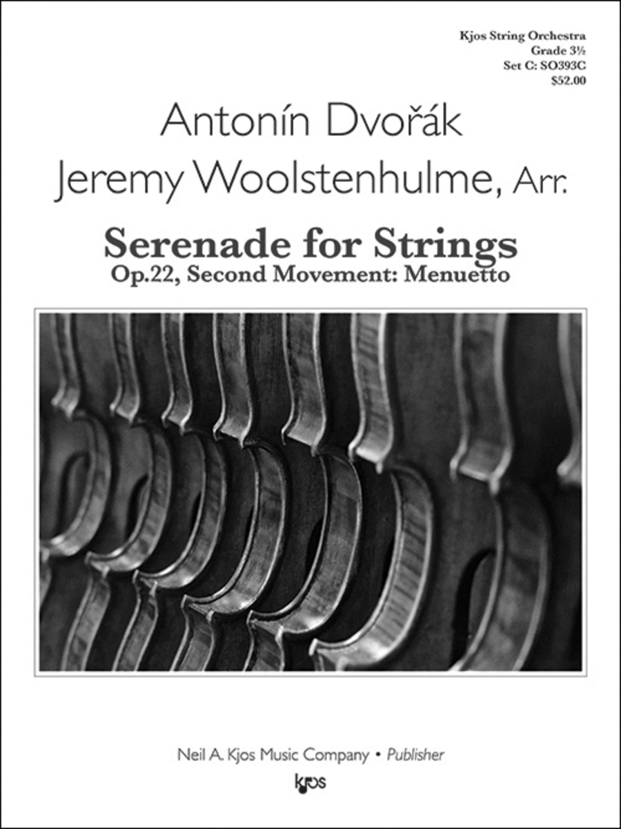 Serenade For Strings Op.22 2Nd Mov Menuetto - Score