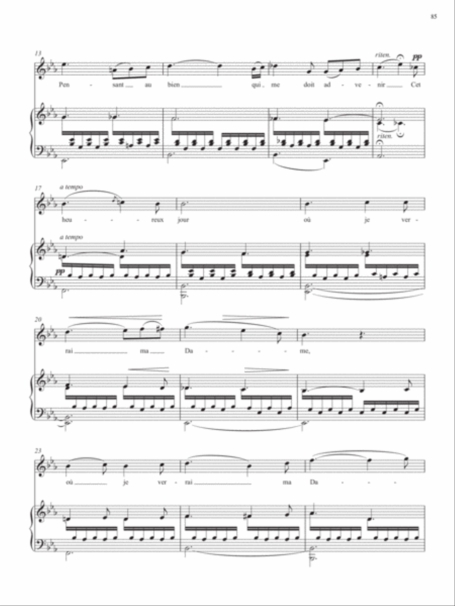 Op. 45, No. 16: Je sens fleurir les plaisirs from Songs of Gouvy, V2 Voice Solo scores gallery preview page 3