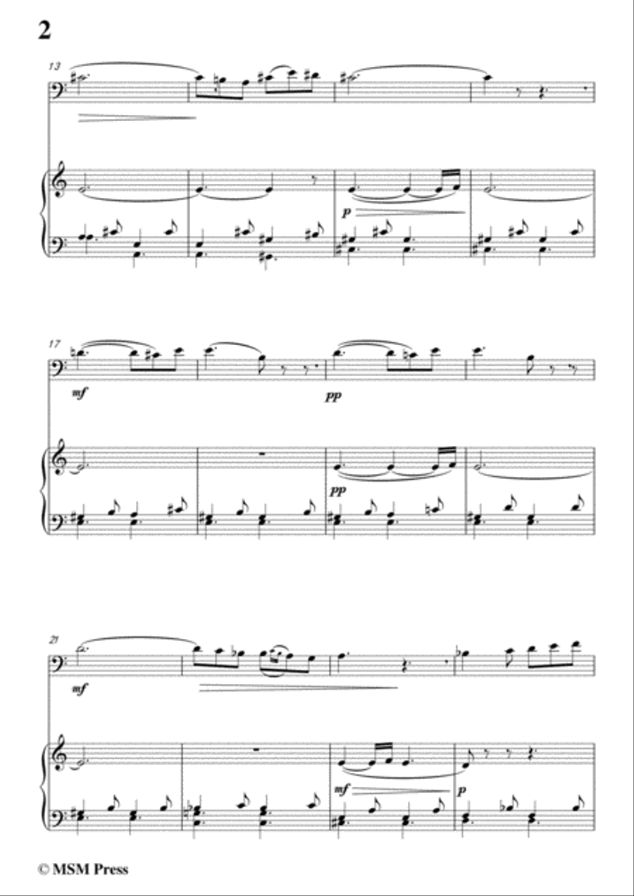 Berlioz-Sur les Lagunes,for Cello and Piano Voice scores gallery preview page 4