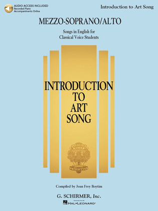 Book cover for Introduction to Art Song for Mezzo-Soprano/Alto