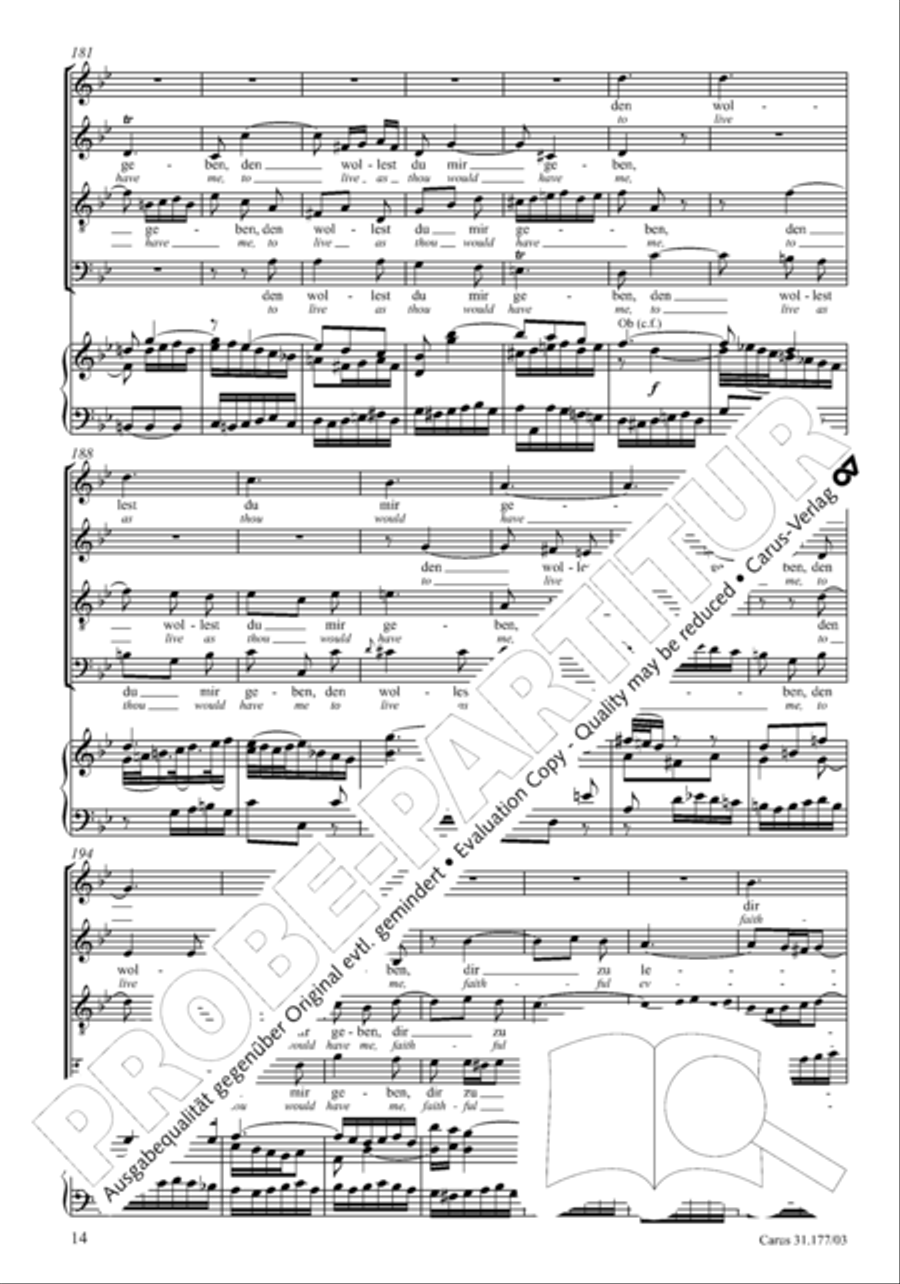 I cry to thee, Lord Jesus Christ (Ich ruf zu dir, Herr Jesu Christ) 4-Part scores gallery preview page 15