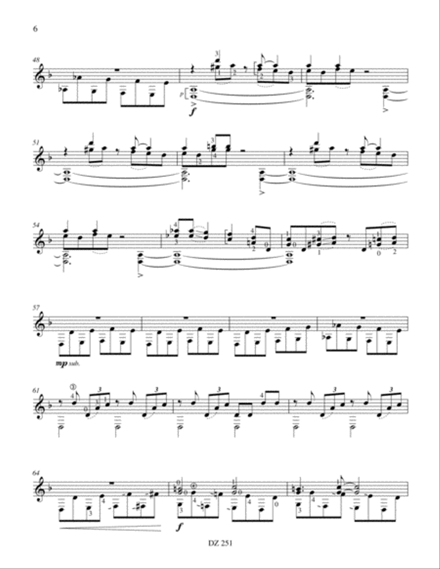 Prélude en forme de boogie, Étude en forme ... Classical Guitar scores gallery preview page 6