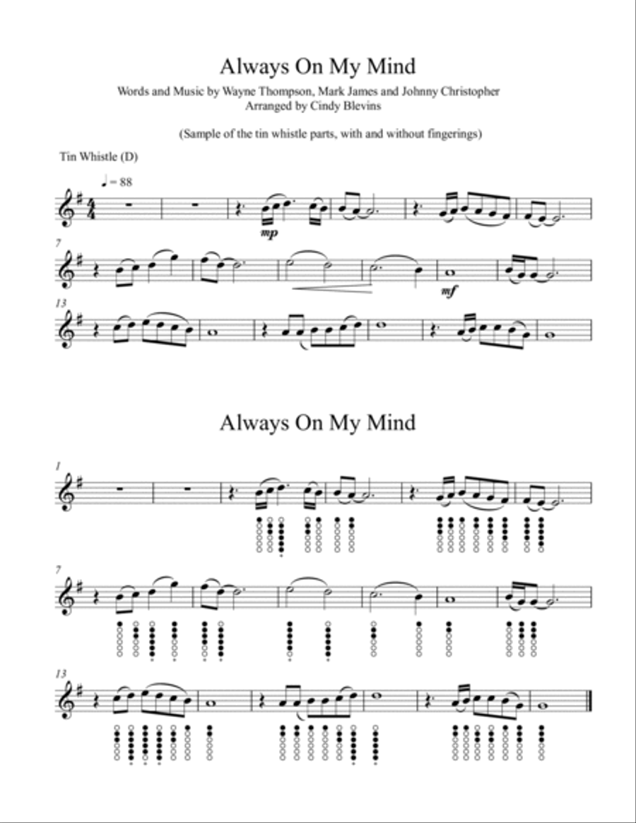 Always On My Mind Piano scores gallery preview page 2