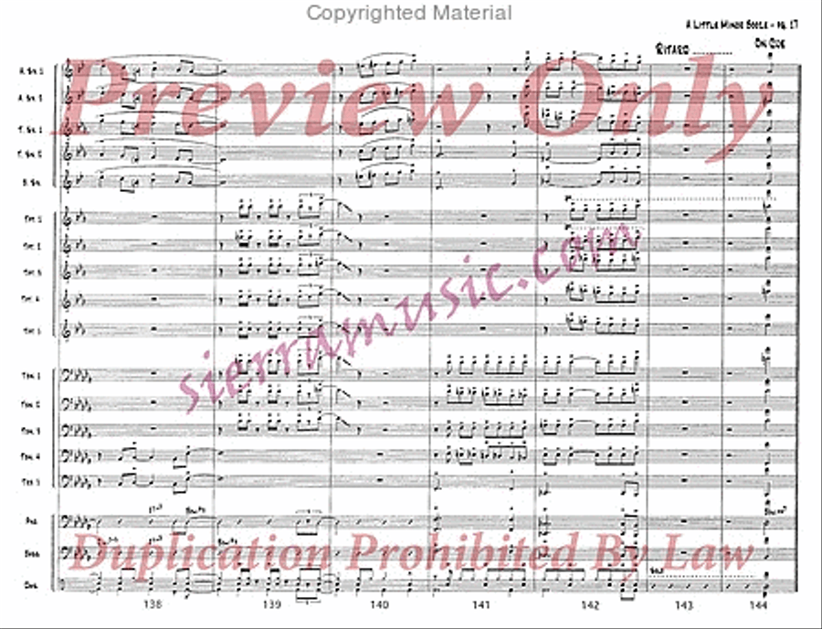 A Little Minor Booze Jazz Ensemble scores gallery preview page 18