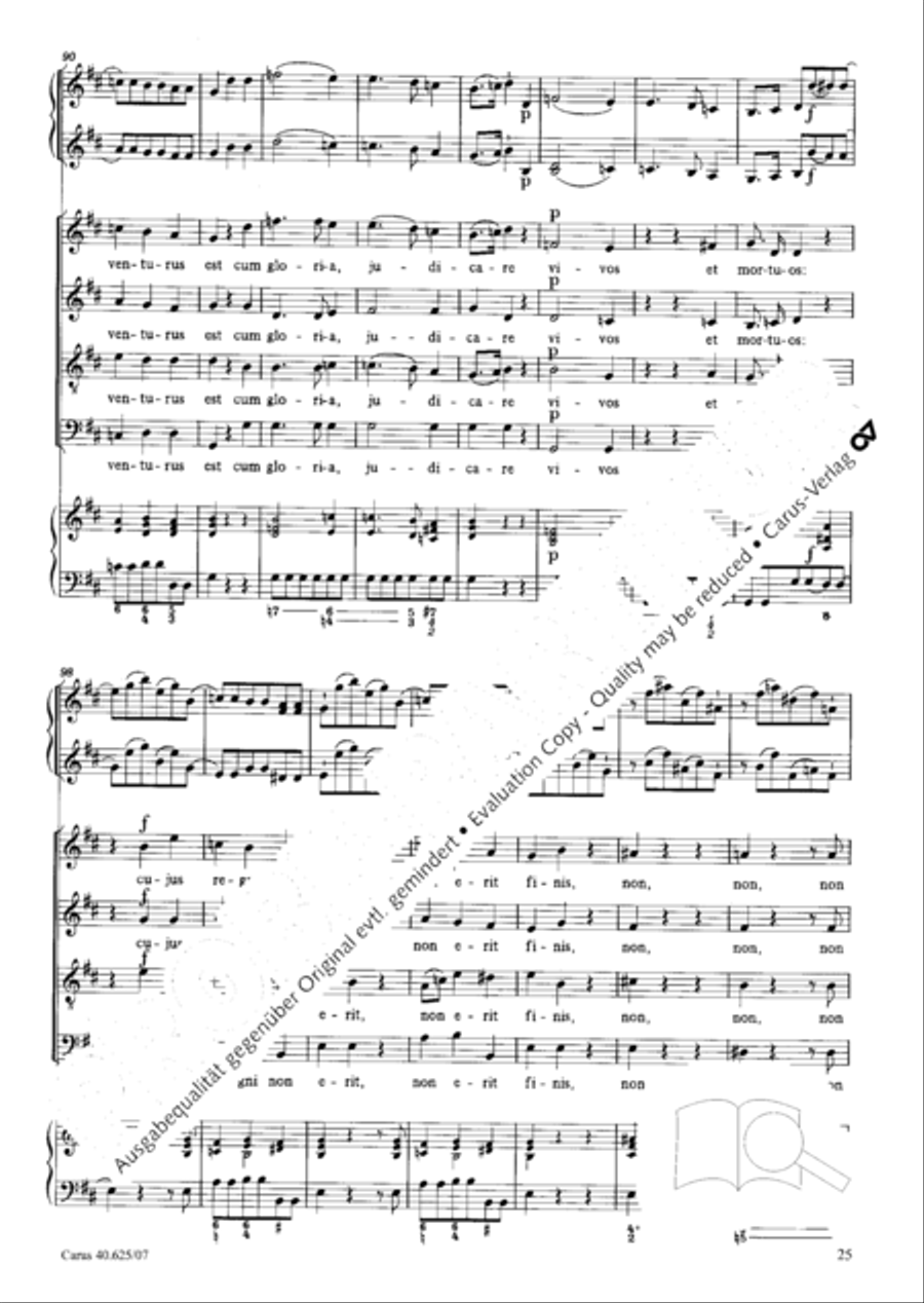 Missa brevis in D Major, K. 194 4-Part scores gallery preview page 26