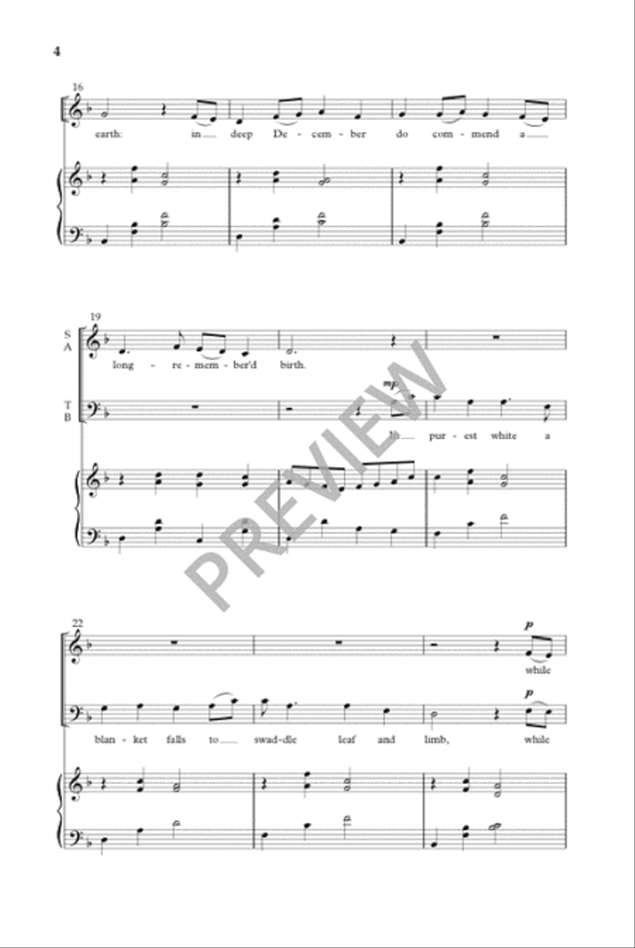 Midwinter Song Midwinter Song 4-Part scores gallery preview page 5