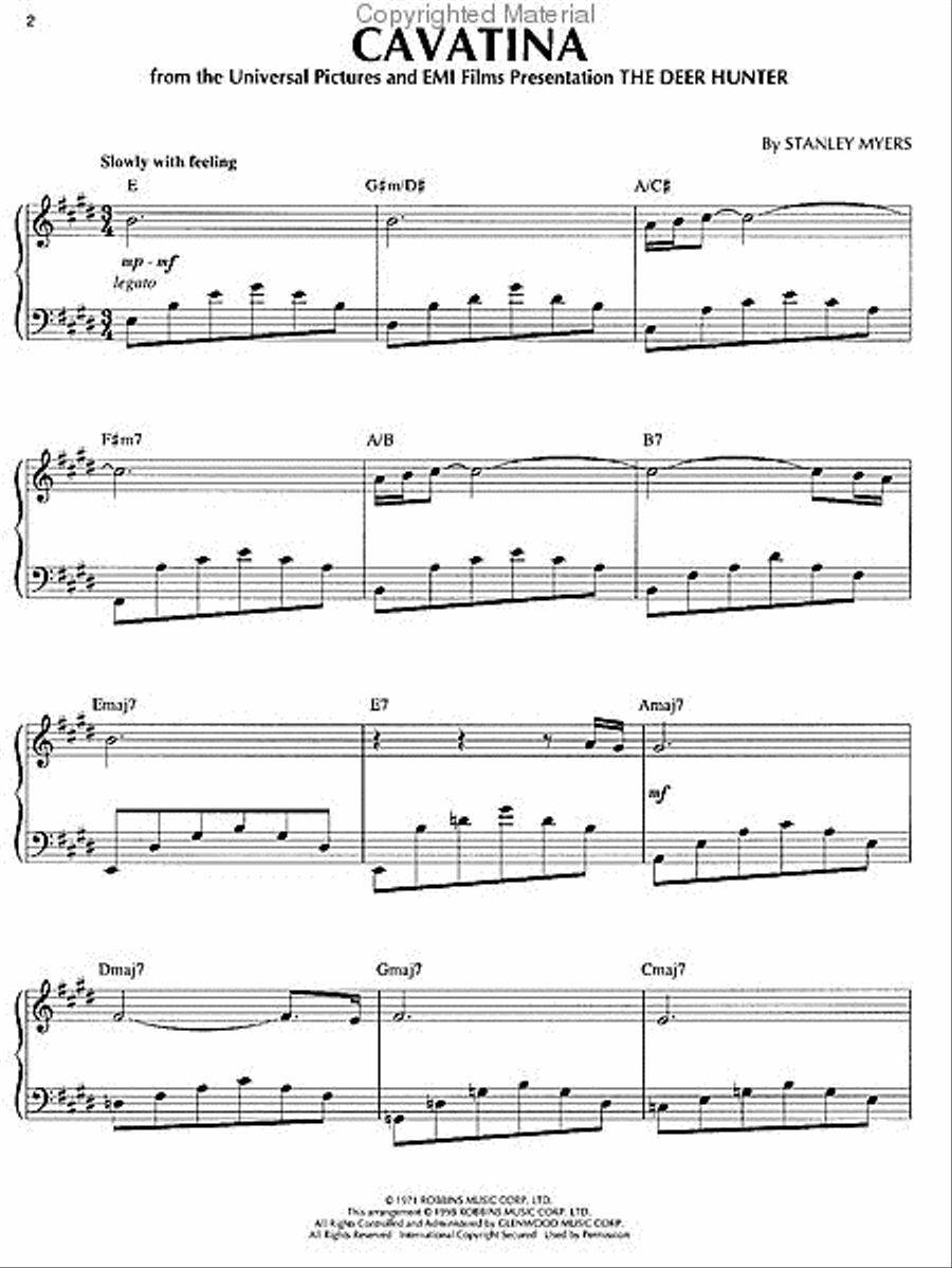 Movie Classics for Piano Piano Solo scores gallery preview page 2