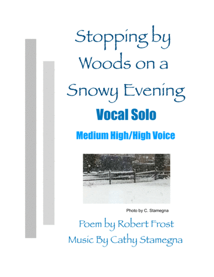 Stopping by Woods on a Snowy Evening (Vocal Solo, Medium High/High Voice, Piano Accompaniment) image number null