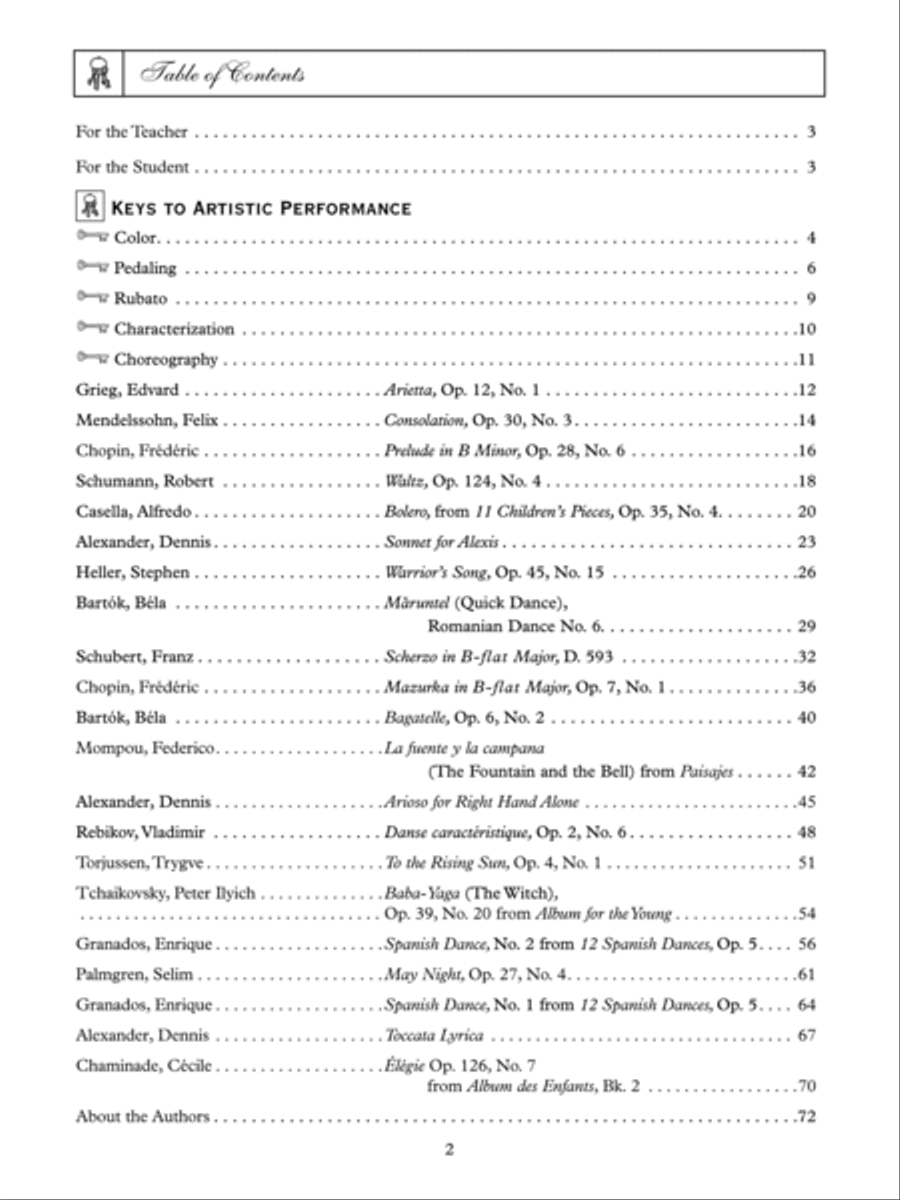 Keys to Artistic Performance, Book 3 Piano Solo scores gallery preview page 2