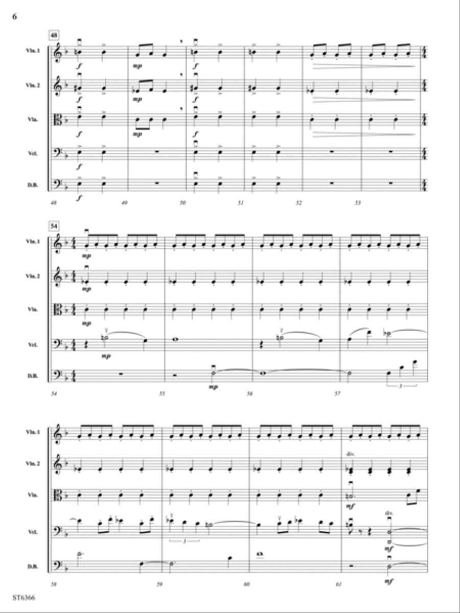 Rhythm Dances: Score Rhythm Dances: Score String Orchestra scores gallery preview page 6