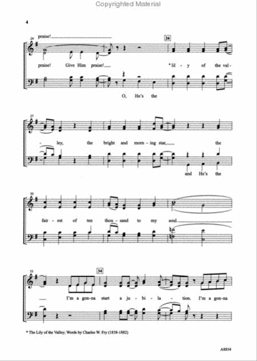 I'm Gonna Tell the Gospel Story 4-Part scores gallery preview page 3