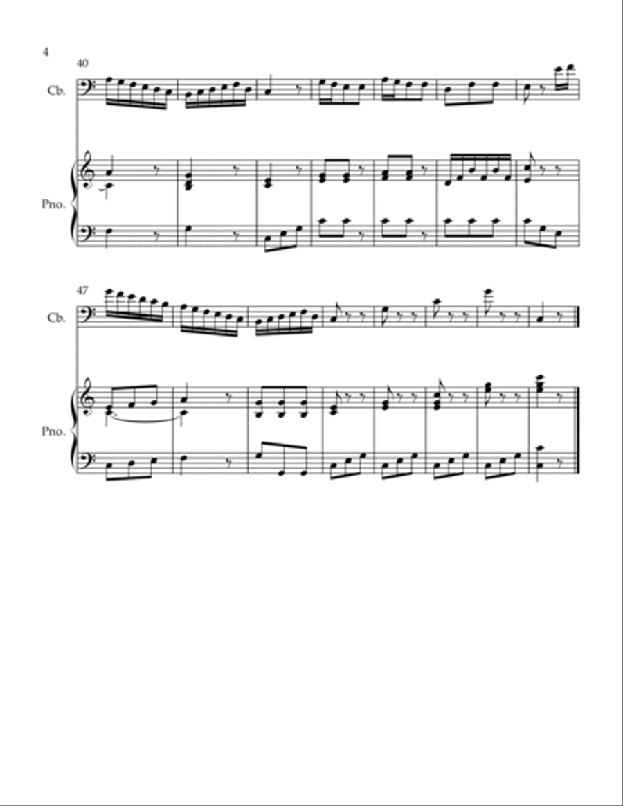 Vivace Double Bass scores gallery preview page 4