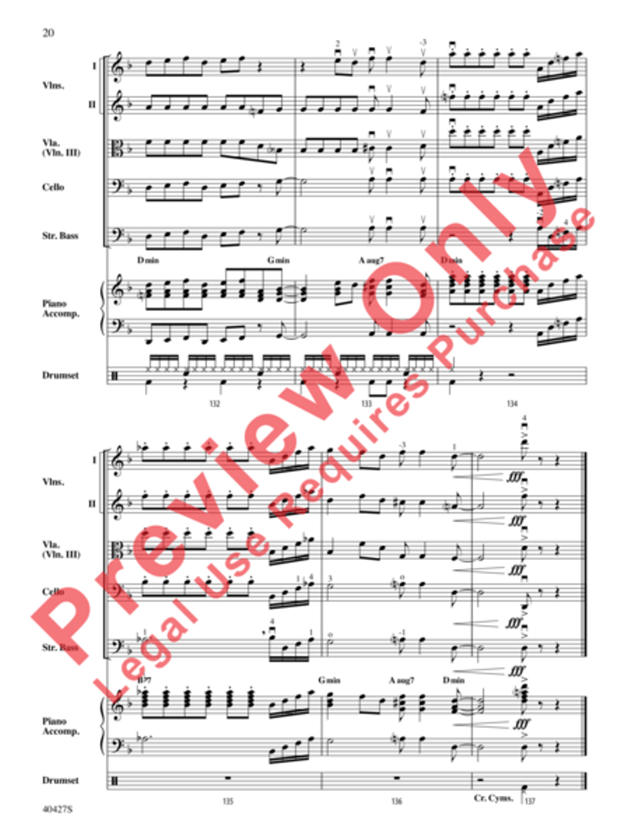 Mamma Mia!, Selections from String Orchestra scores gallery preview page 21