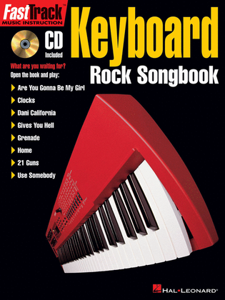 Book cover for FastTrack Keyboard Rock Songbook