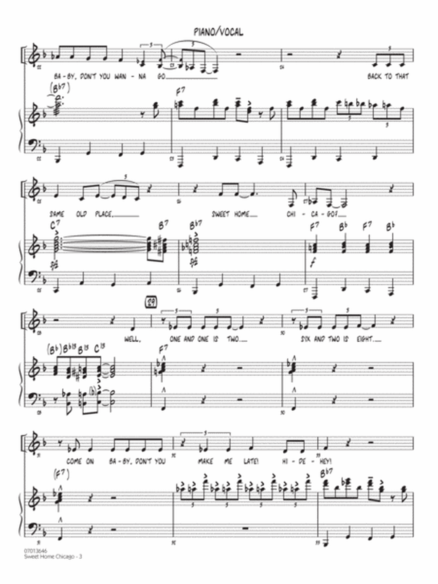 Sweet Home Chicago (arr. Rick Stitzel) - Piano/Vocal
