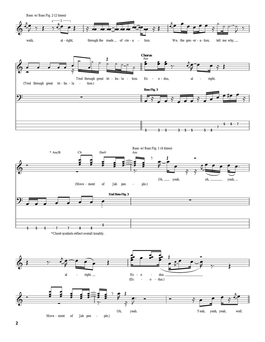 Exodus Bass Guitar Tablature scores gallery preview page 2