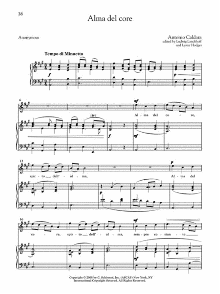 28 Italian Songs & Arias of the 17th & 18th Centuries – Medium High, Book Only