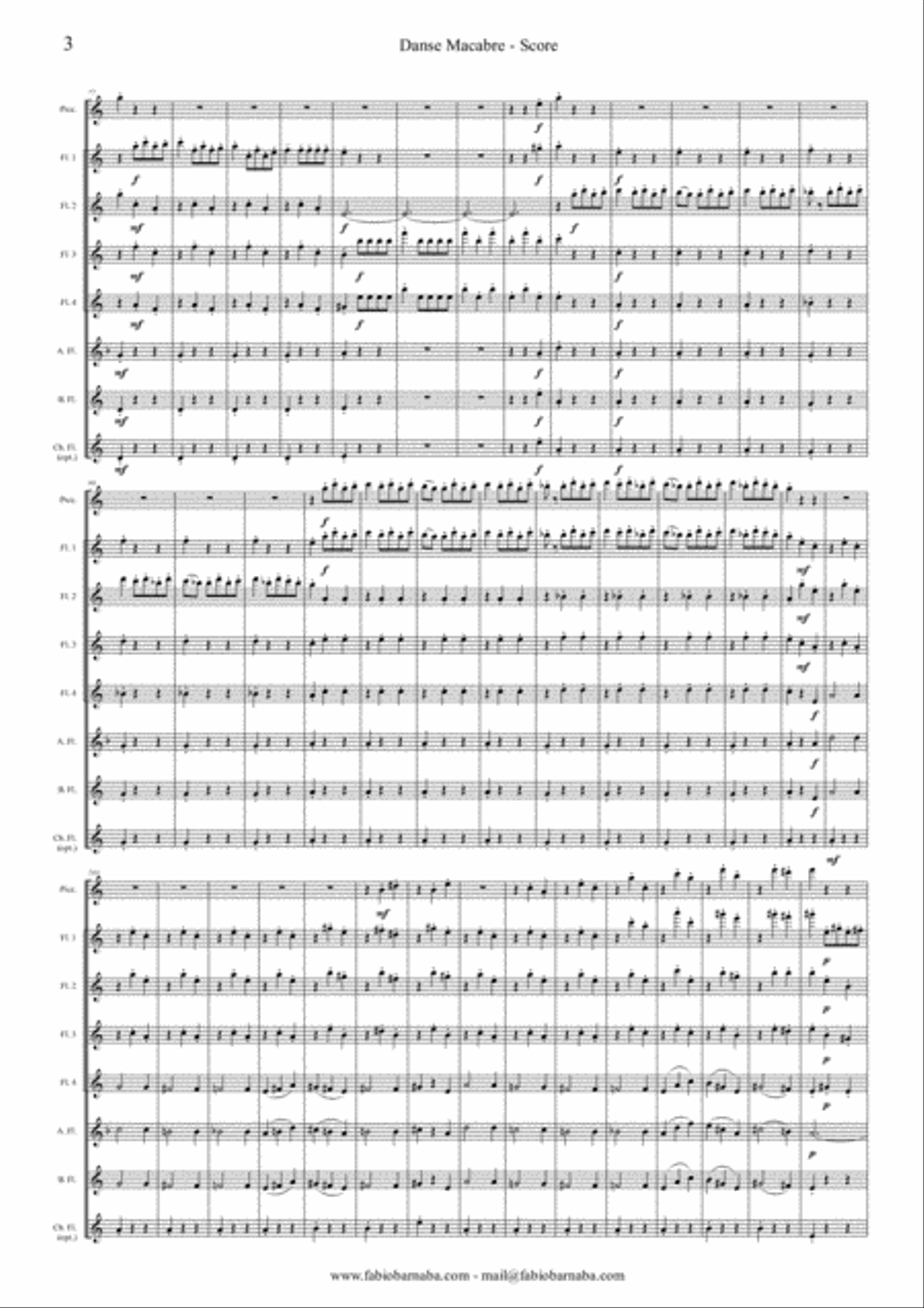 Dance Macabre - complete for Flute Choir Flute Choir scores gallery preview page 4