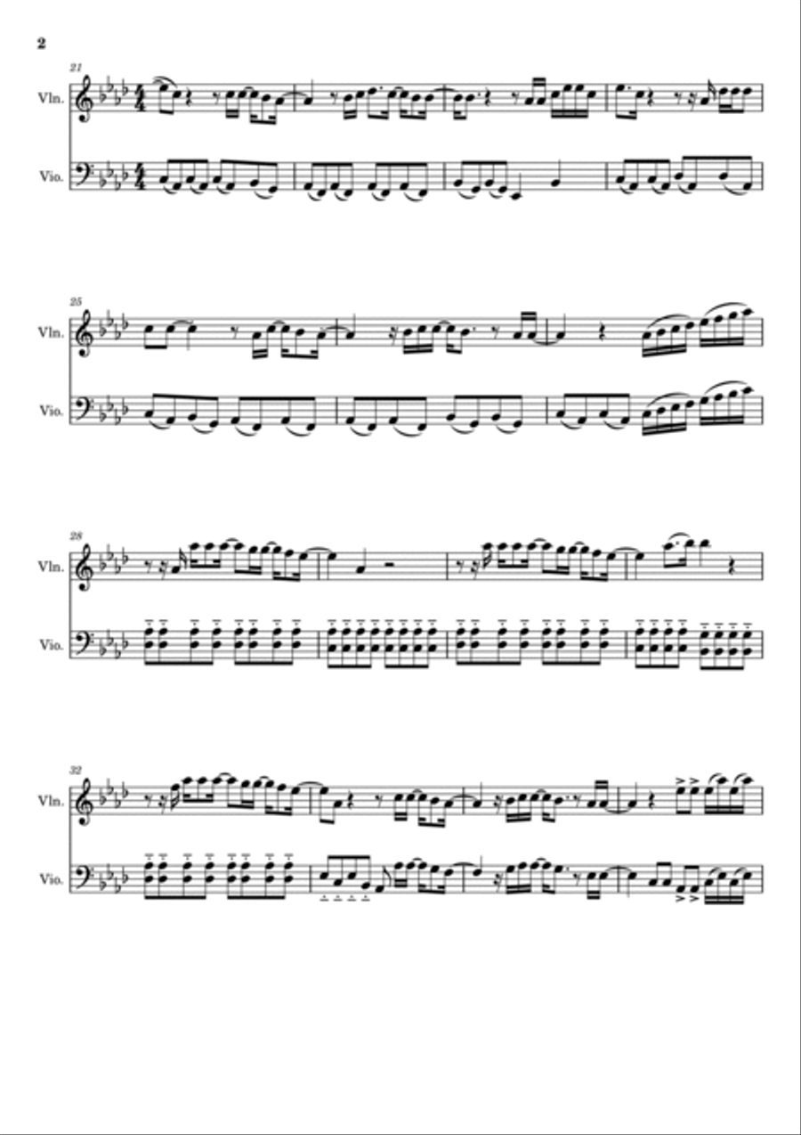 Goodness Of God String Duet scores gallery preview page 2