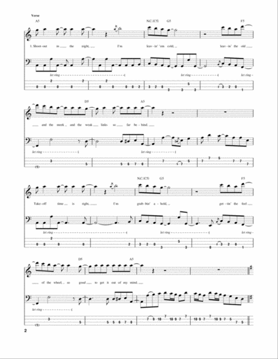 High Speed On Ice Guitar Tablature scores gallery preview page 2