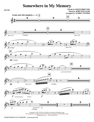 Somewhere in My Memory (arr. Audrey Snyder) - Flute