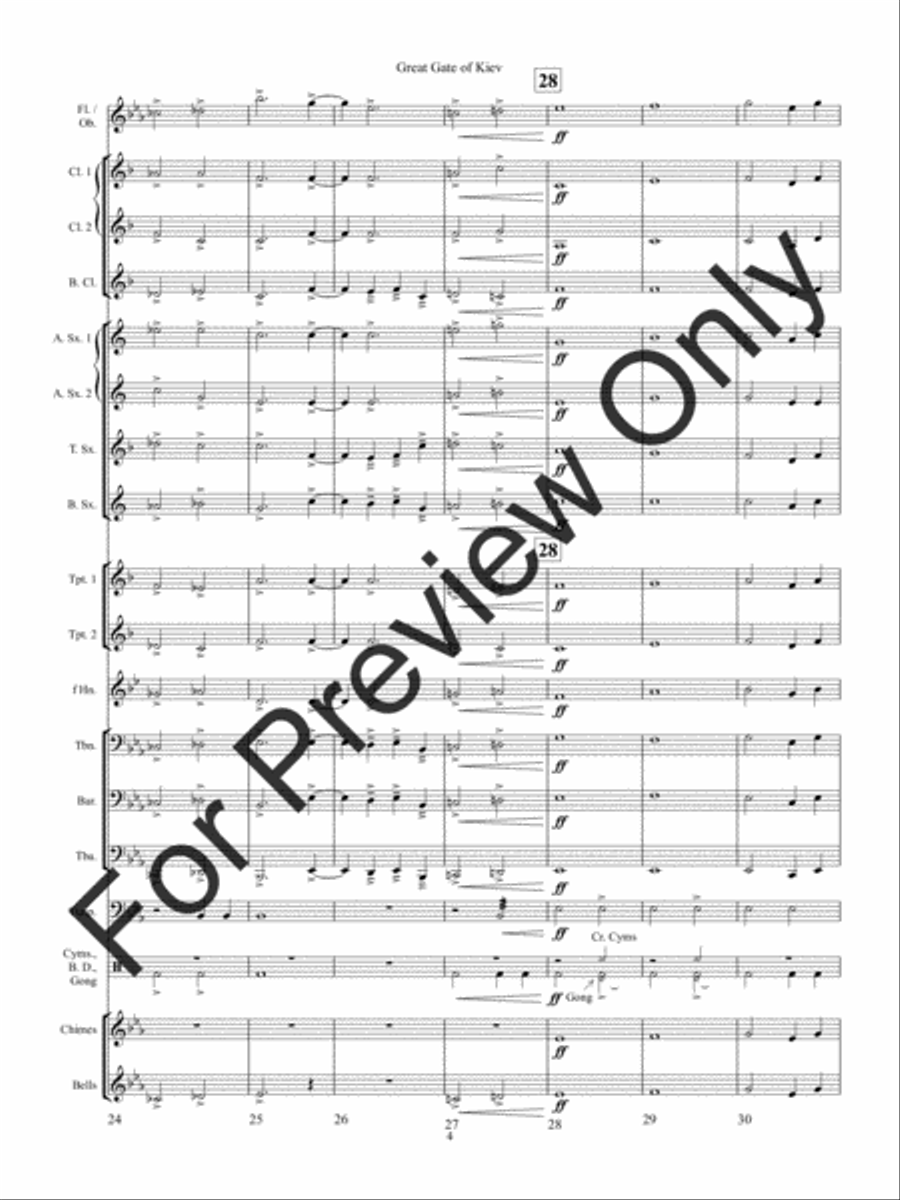The Great Gate of Kiev (Score) Concert Band scores gallery preview page 8