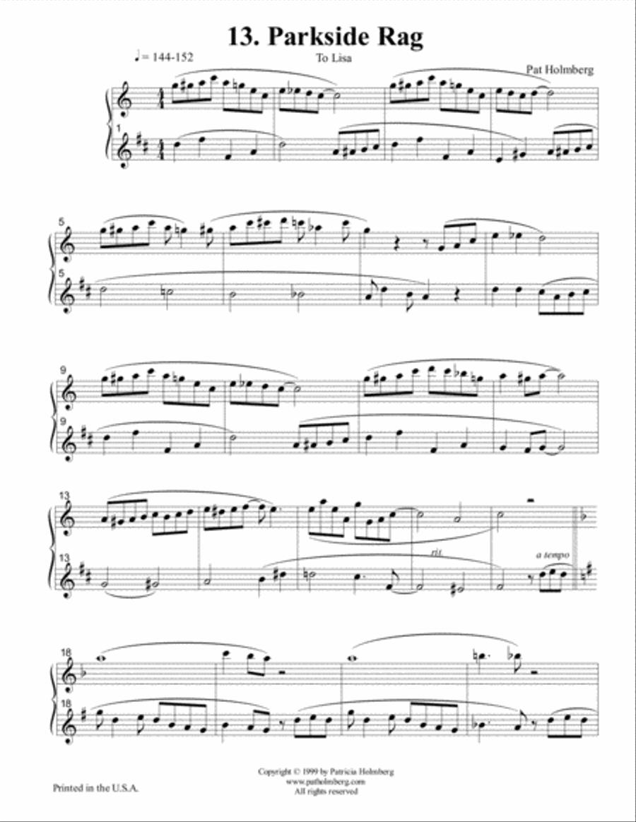 Ragtime Miniatures Duets Set 2 for Flute and Clarinet Woodwind Duet scores gallery preview page 4