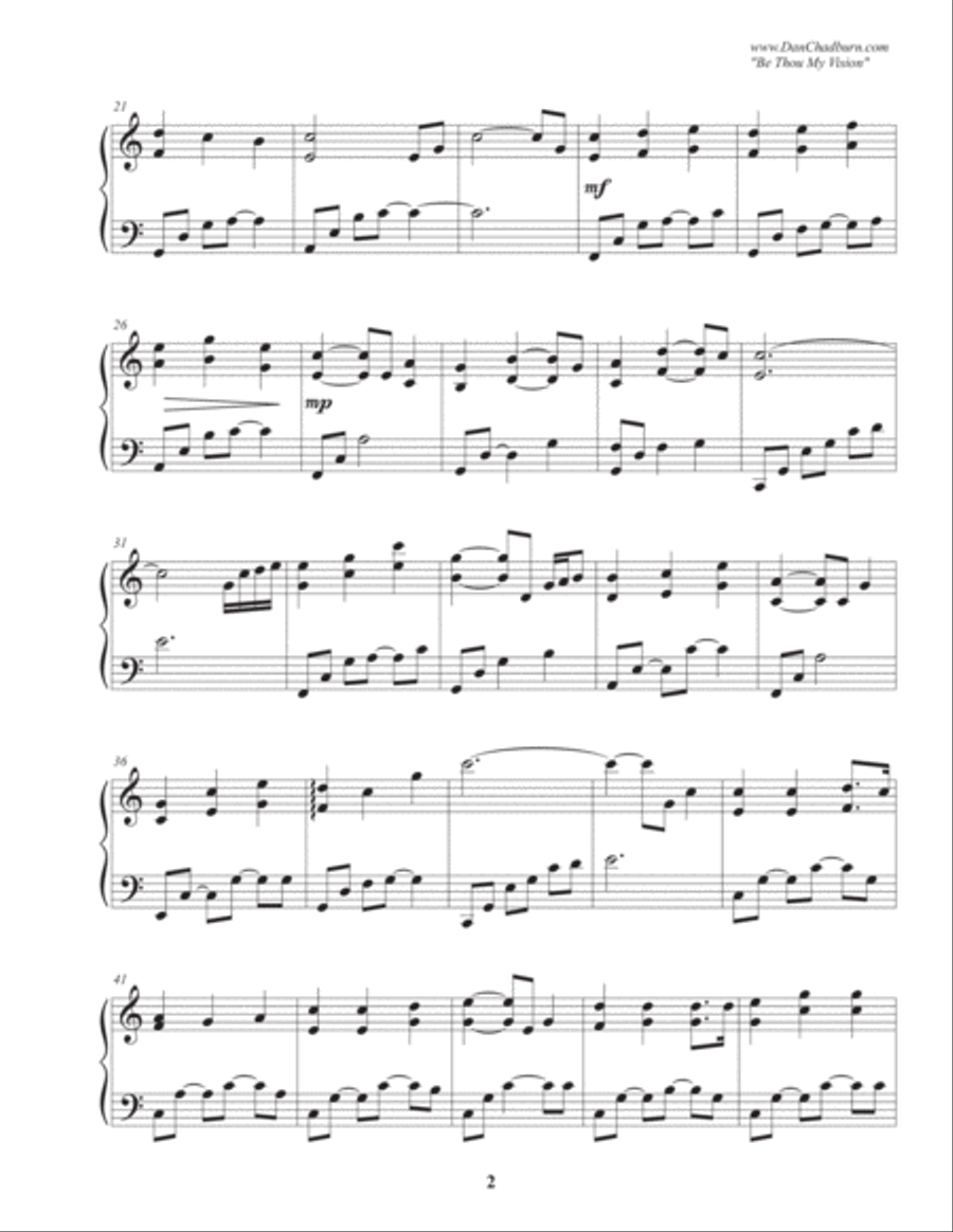 Be Thou My Vision Piano Solo scores gallery preview page 2