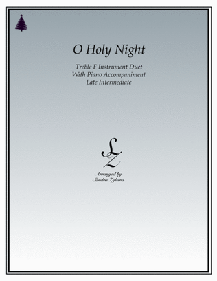 O Holy Night (treble F instrument duet)