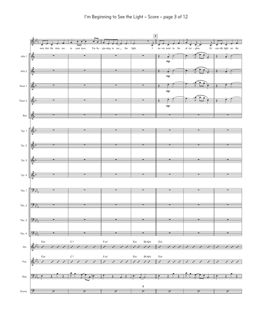 I'm Beginning To See The Light Jazz Ensemble scores gallery preview page 3