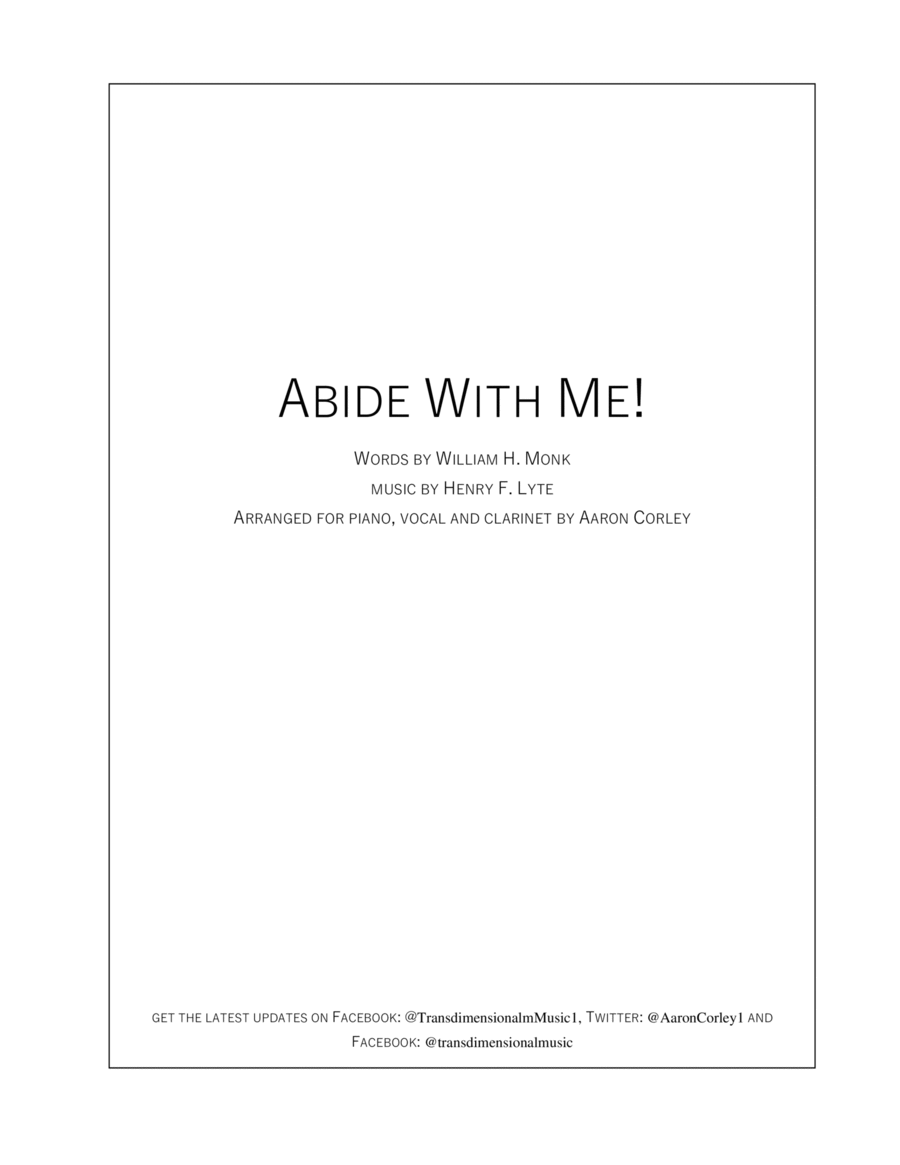 Abide With Me! (clarinet) B-Flat Clarinet scores gallery preview page 1