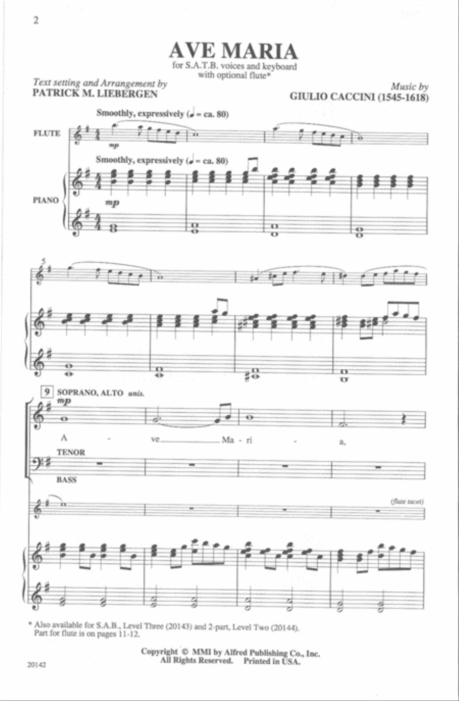 Ave Maria 4-Part scores gallery preview page 2
